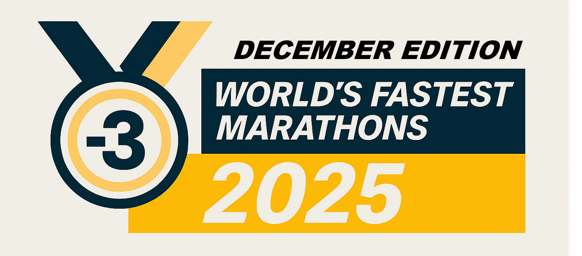 World’s Fastest Marathons – December 2025 Rankings