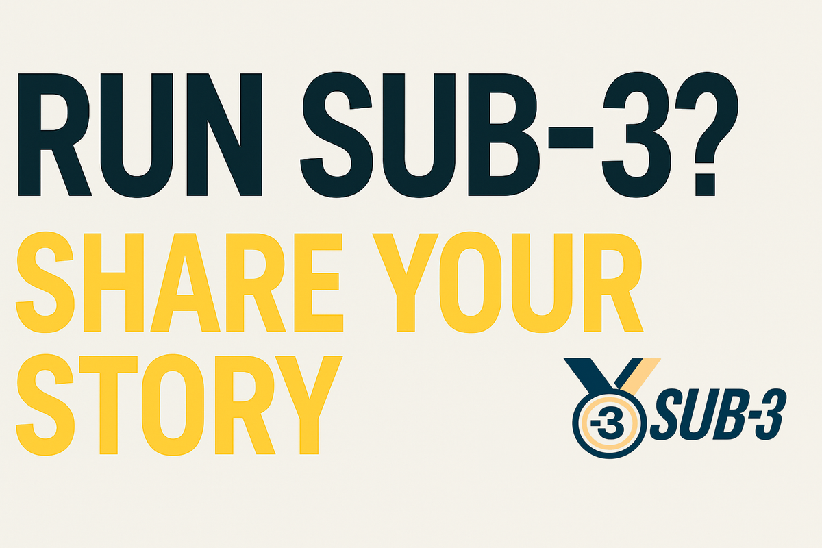 Tell us how you broke three hours – and help other runners do the same